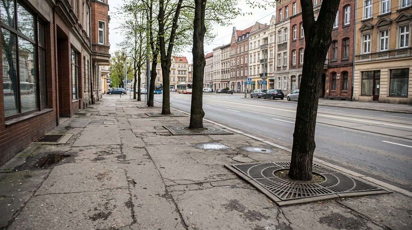 Modernizacja ulicy 23 Lutego: powiększenie terenów zielonych