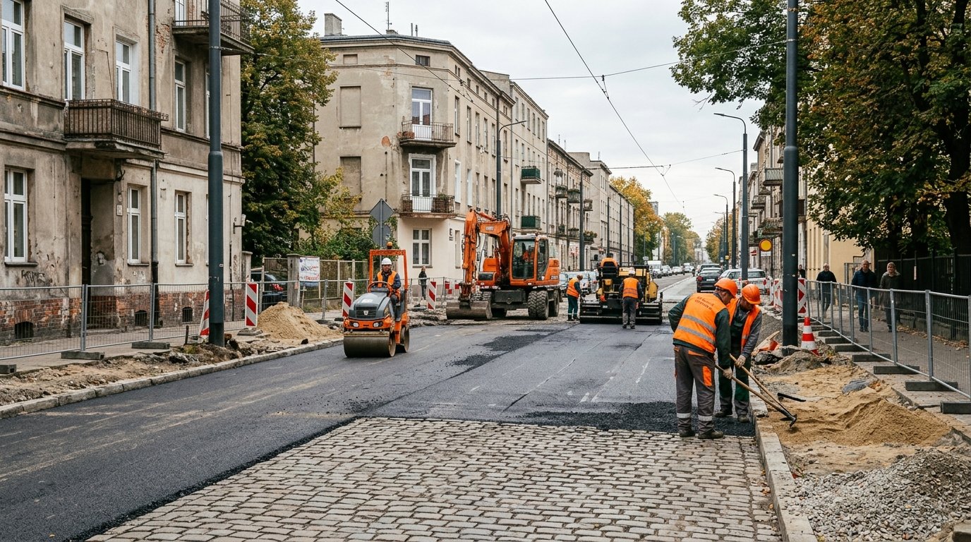 Modernizacja ulicy Rolniczej w Łodzi: szczegóły prac drogowych