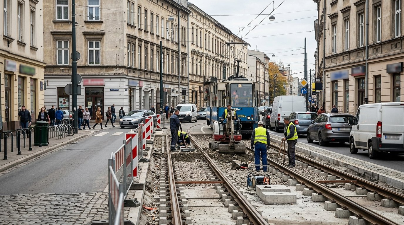 Modernizacja węzła „Bagatela”: utrudnienia w ruchu drogowym i tramwajowym