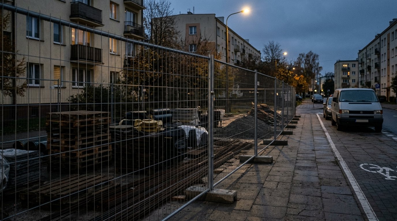 Interwencja policji w sprawie usiłowania kradzieży na terenie budowy