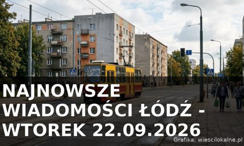 Najnowsze wiadomości Łódź – Wtorek 22.09.2026