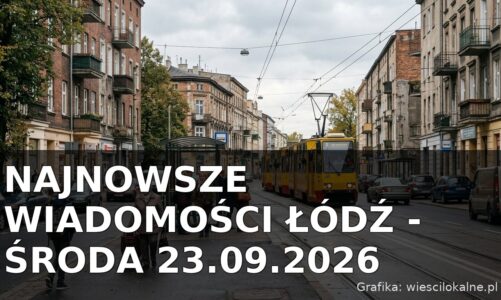Najnowsze wiadomości Łódź – Środa 23.09.2026