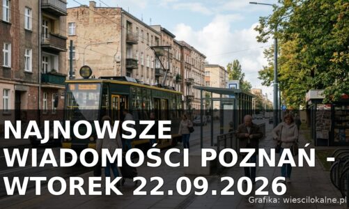Najnowsze wiadomości Poznań – Wtorek 22.09.2026