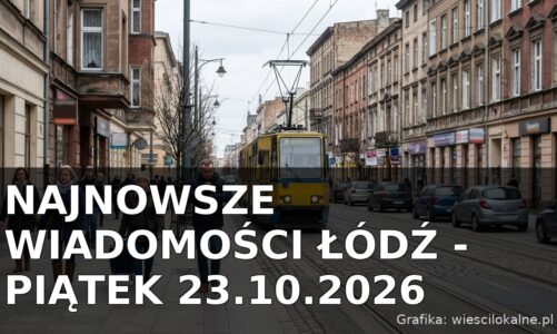Najnowsze wiadomości Łódź – Piątek 23.10.2026